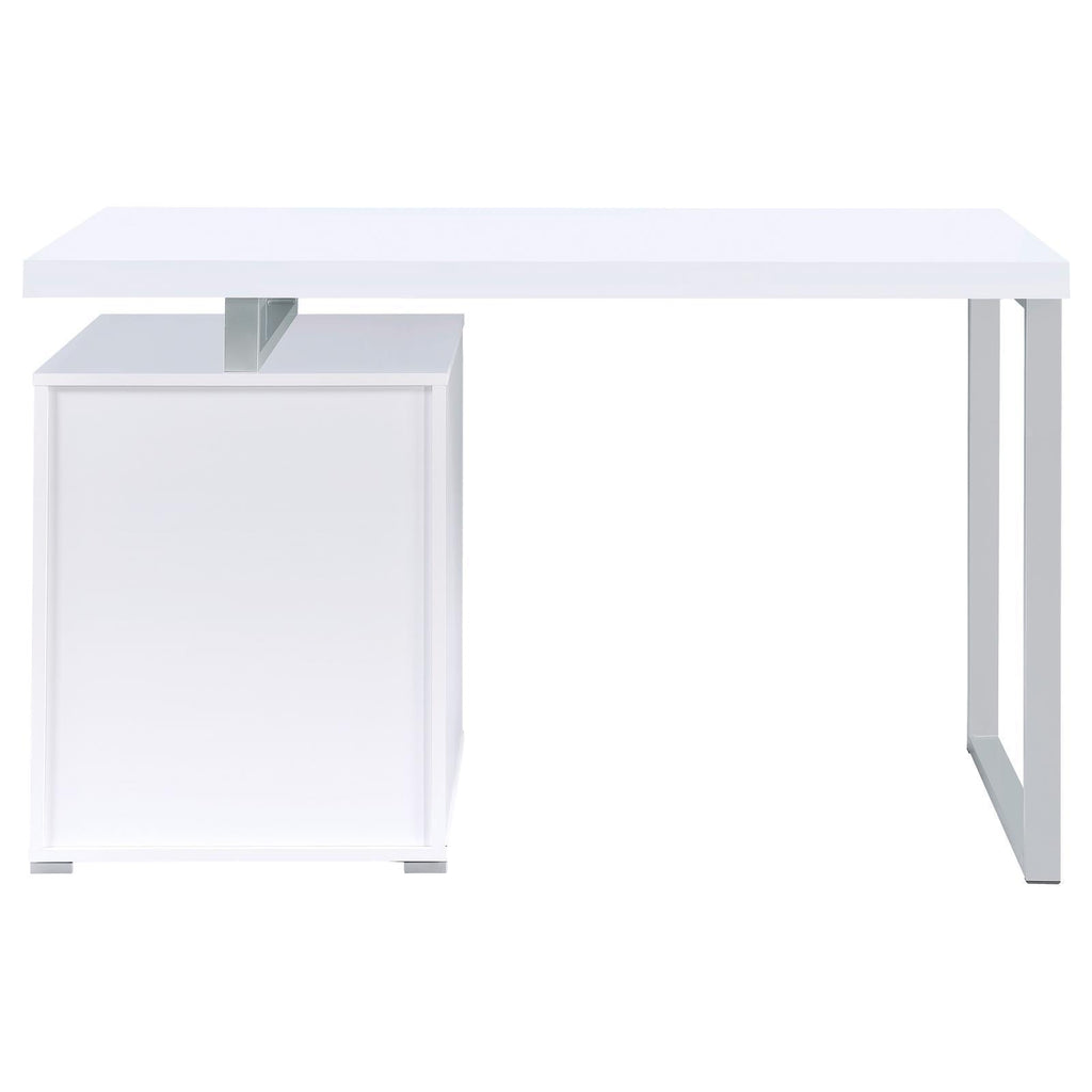 Leoglint White 3-drawer Reversible Office Desk