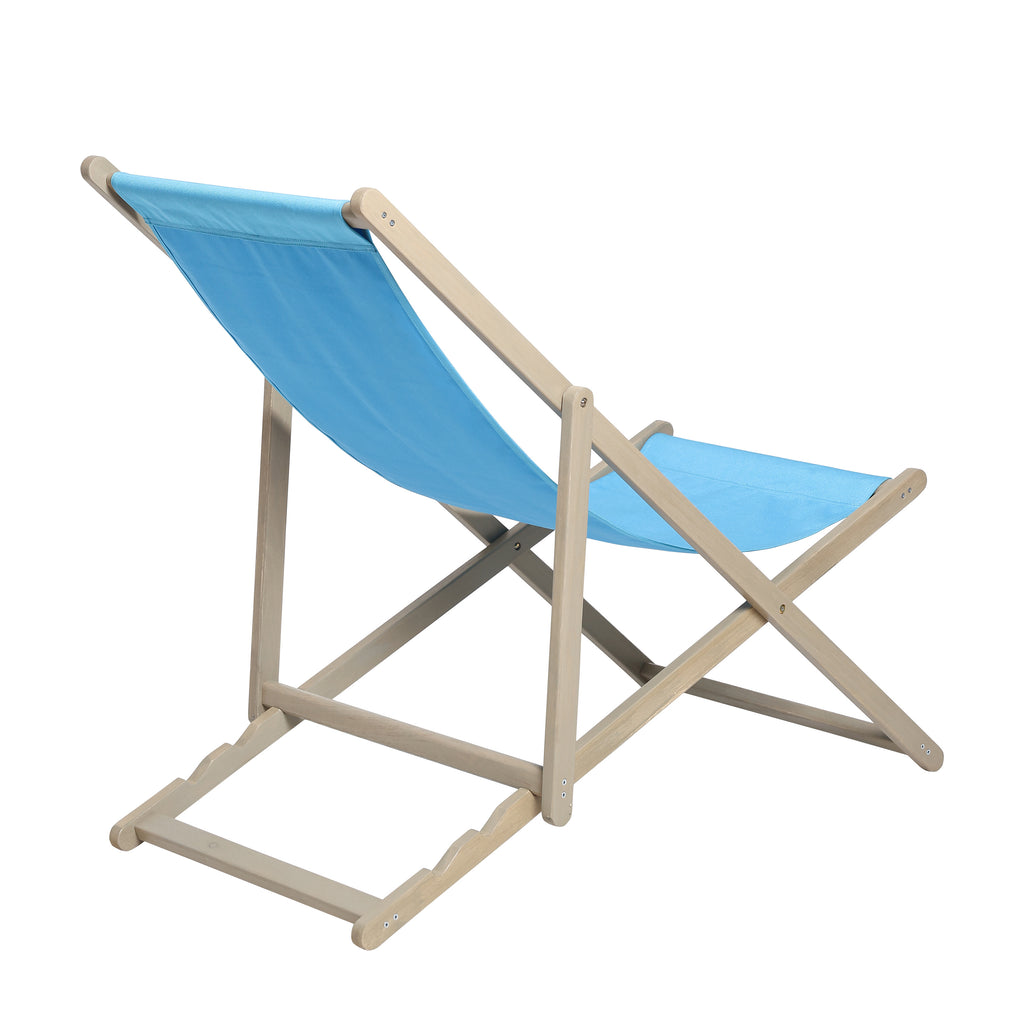 Leoglint Beach Sling Patio Outdoor Chair Set of 2,Wooden Folding Outdoor Chairs for Outside 3 Level Height Adjustable, Portable Reclining Beach Chair