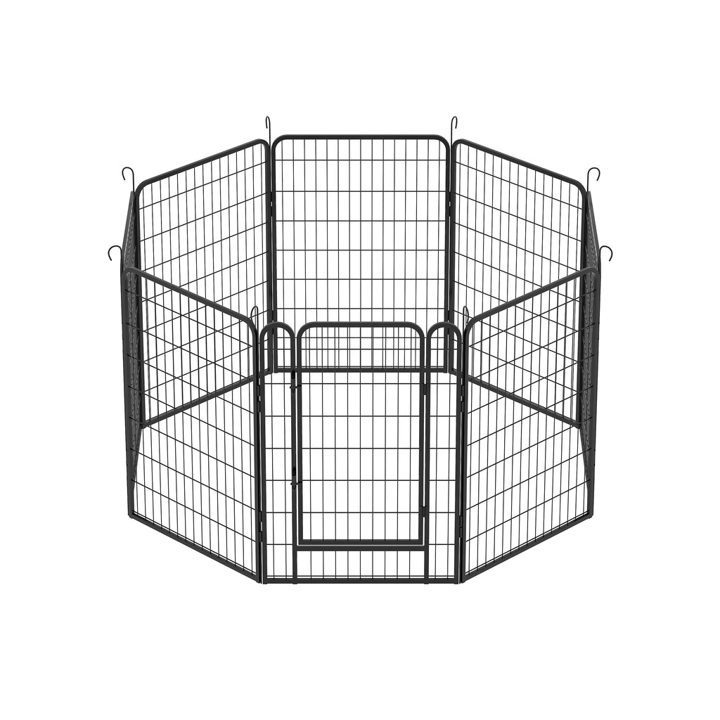 Leoglint 8 Panels Heavy Duty Metal Playpen with door,39.37"H Dog Fence Pet Exercise Pen for Outdoor, Indoor