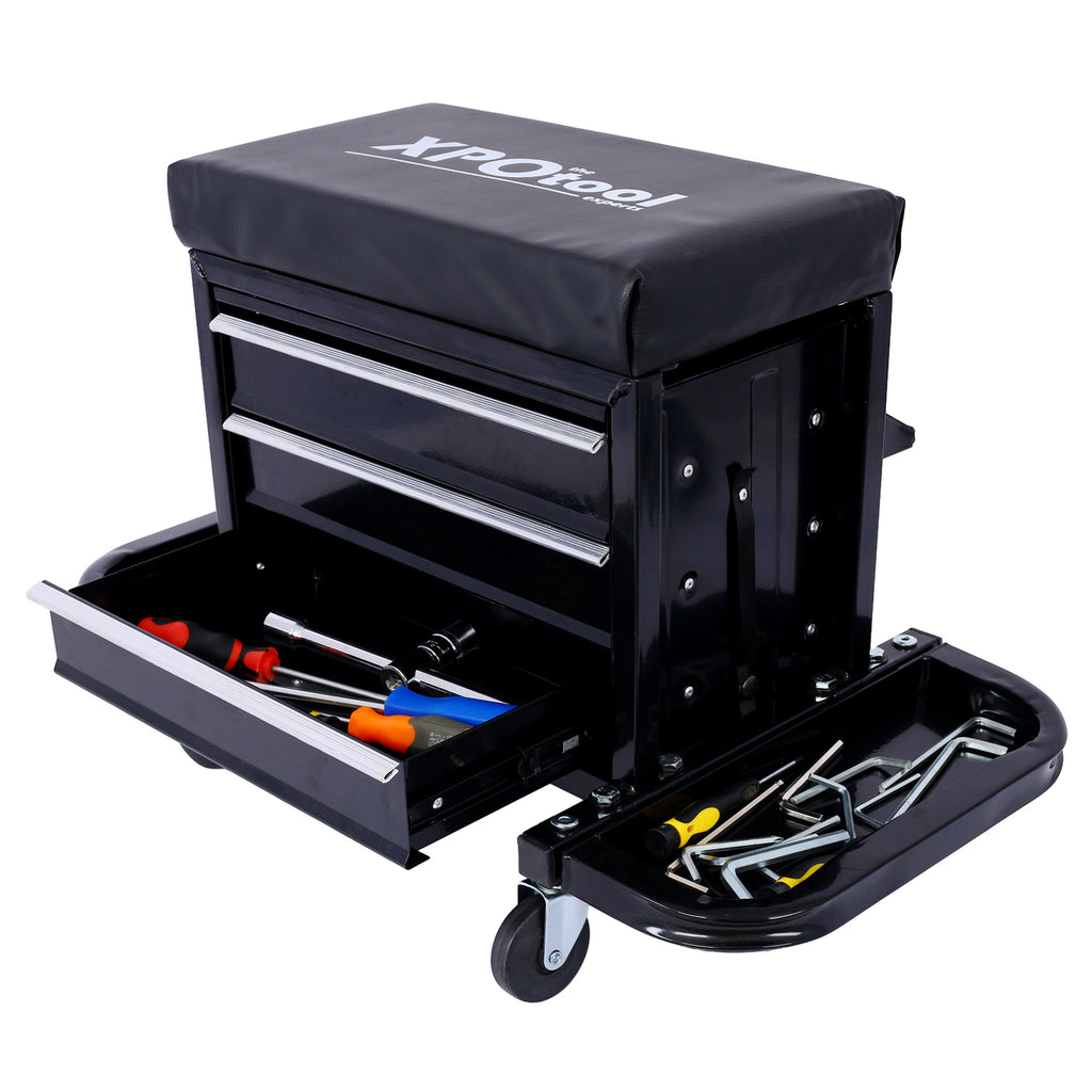 Leoglint 350-Pound Capacity Garage Glider Rolling Tool Chest Seat