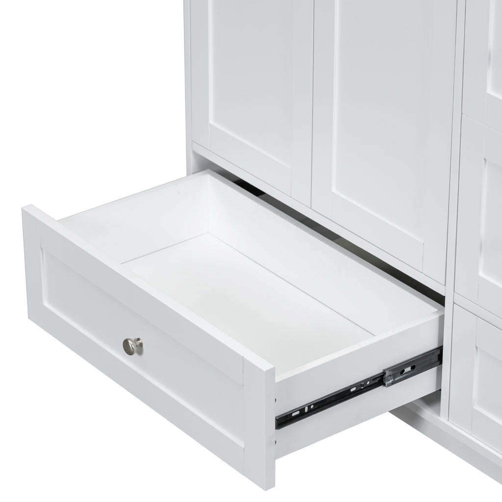 Leoglint [Cabinet Only] 36" Bathroom vanity, white(Sink not included)