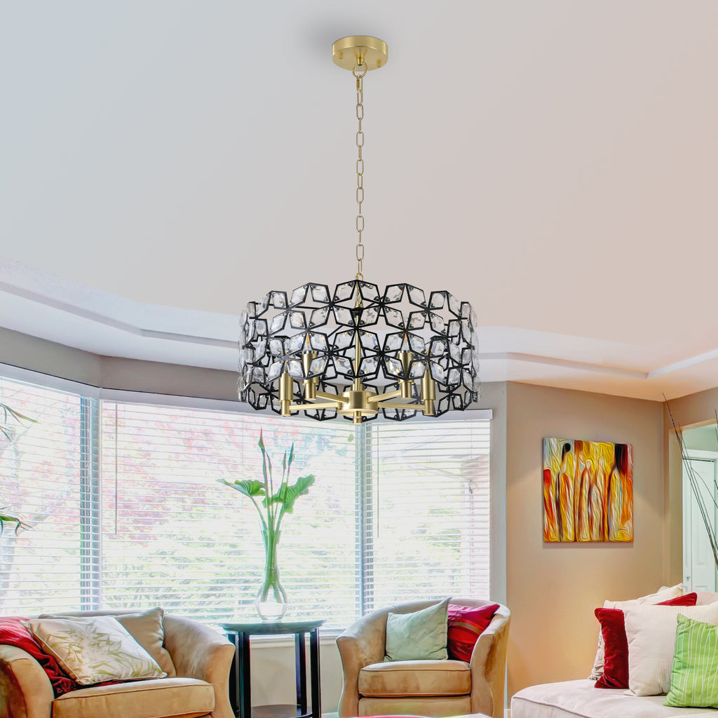 Leoglint Pendant Modern Crystal Chandelier for Living-Room Round Cristal Lamp Luxury Home Decor Light Fixture