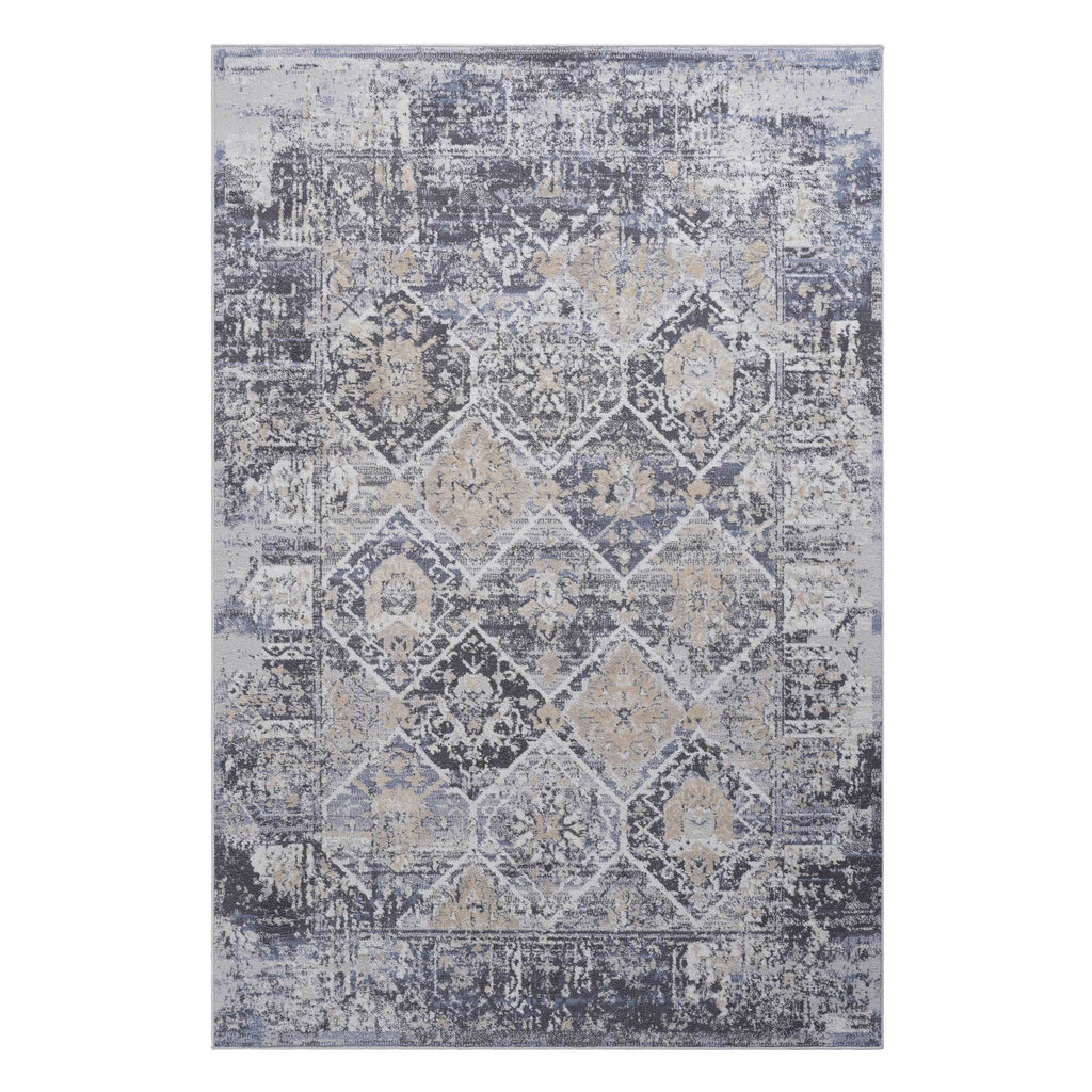 Leoglint 5X7 Grey/Blue /Traditional Non-Shedding Living Room Bedroom Dining Home Office Stylish and Stain Resistant Area Rug