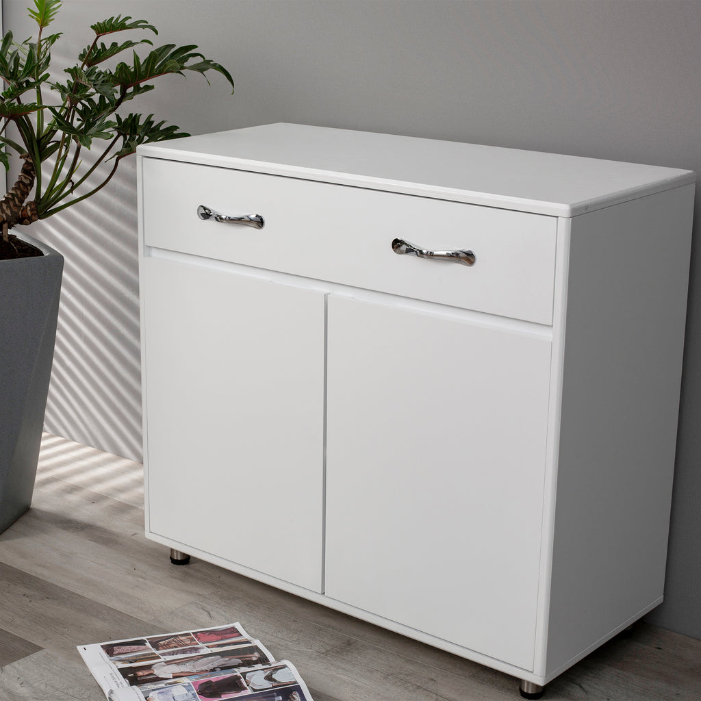 Leoglint Sideboard Two door Side Table-White