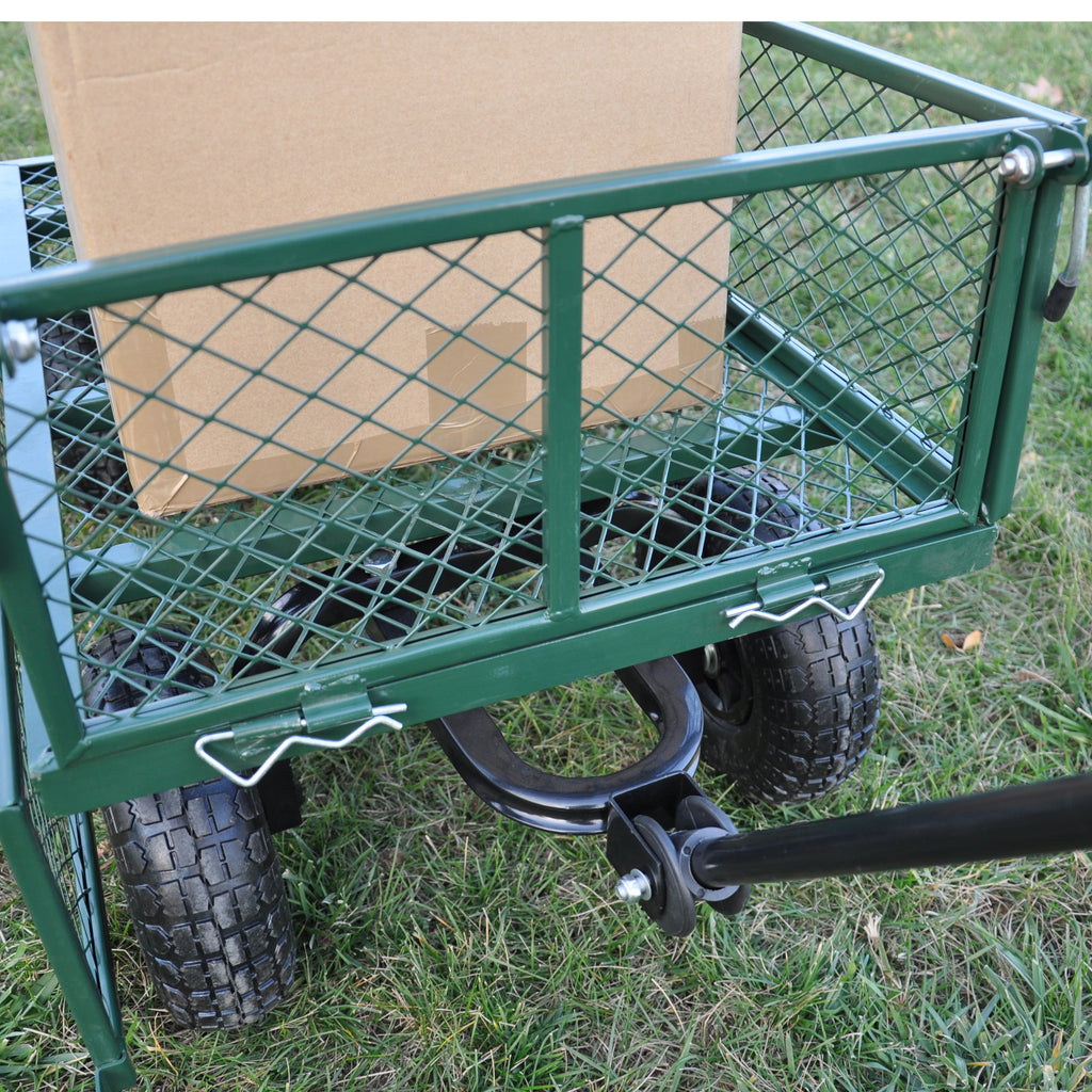 Leoglint Wagon Cart Garden cart trucks make it easier to transport firewood (green)