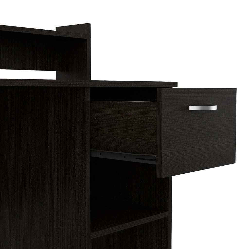 Leoglint Charlotte Computer Office Desk with 2 Storage Shelves and Drawer