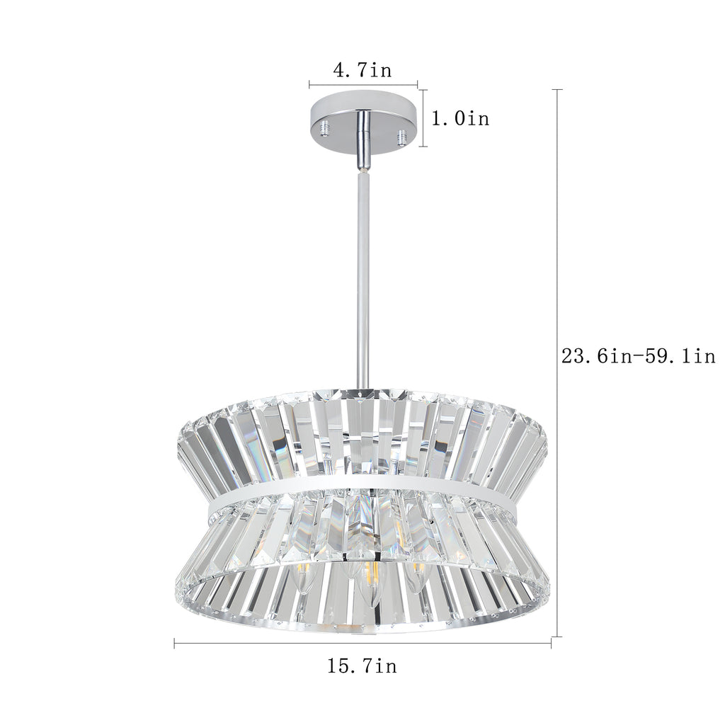 Leoglint Pendant Modern Crystal Chandelier for Living-Room Round Cristal Lamp Luxury Home Decor Light Fixture