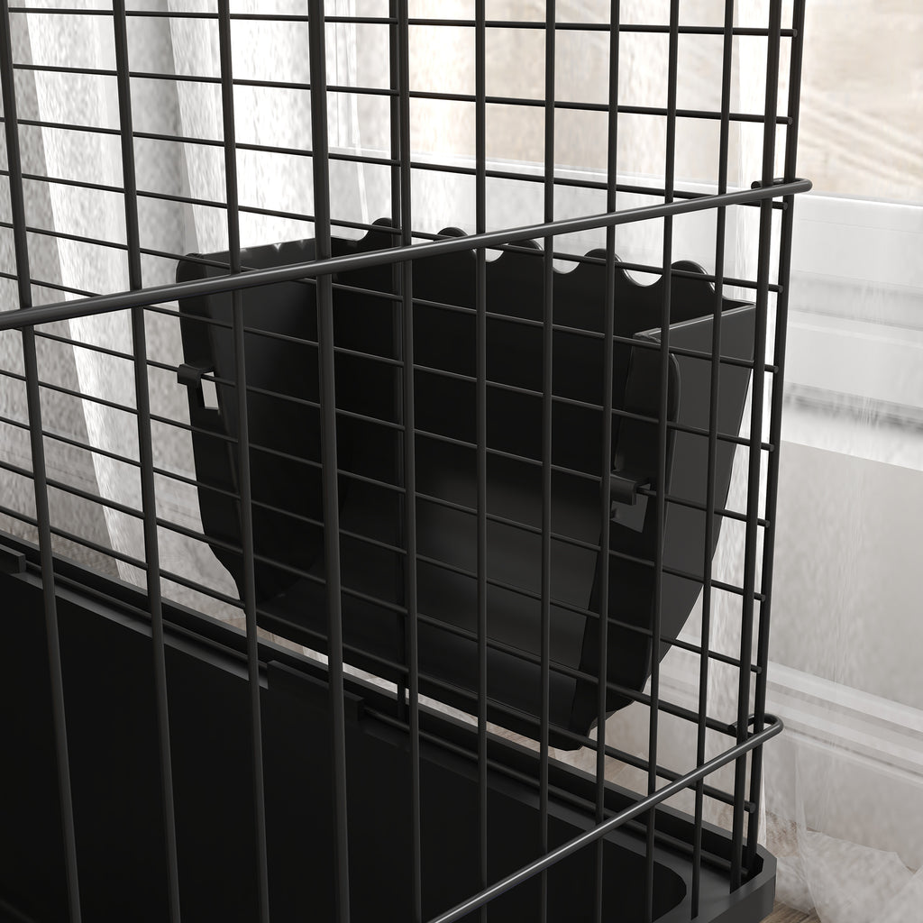 Leoglint Small Animal Cage with Playpen, Pet Habitat Indoor for Guinea Pigs Hedgehogs Bunnies with Accessories, Water Bottle, Food Dish, Feeding Trough, 42" x 33" x 21"