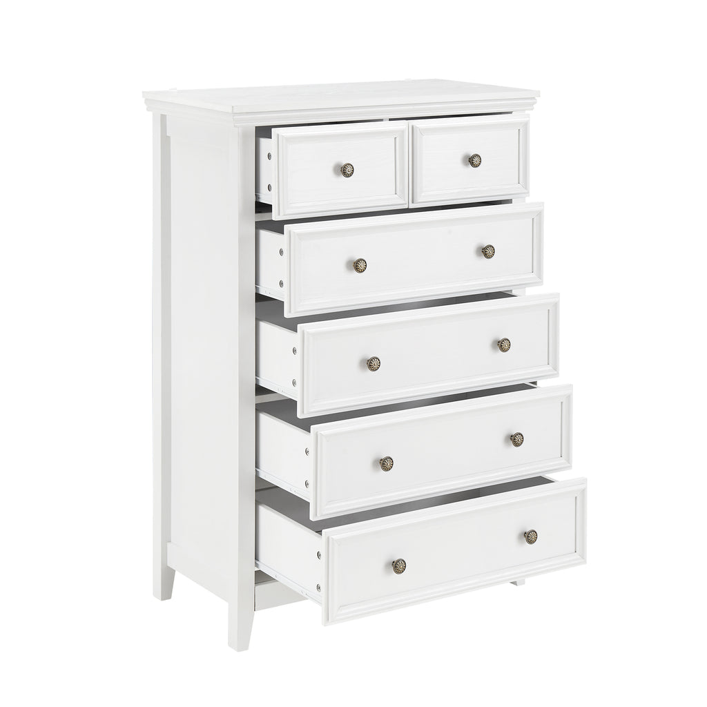 Leoglint Modern 6 Drawers Dresser 6 Drawers Cabinet 6 Drawer Chest,Chest of Drawers Closet Organizers and Storage Clothes Storage Drawers Cabinet for Living Room, Farmhouse Dresser Organizer white