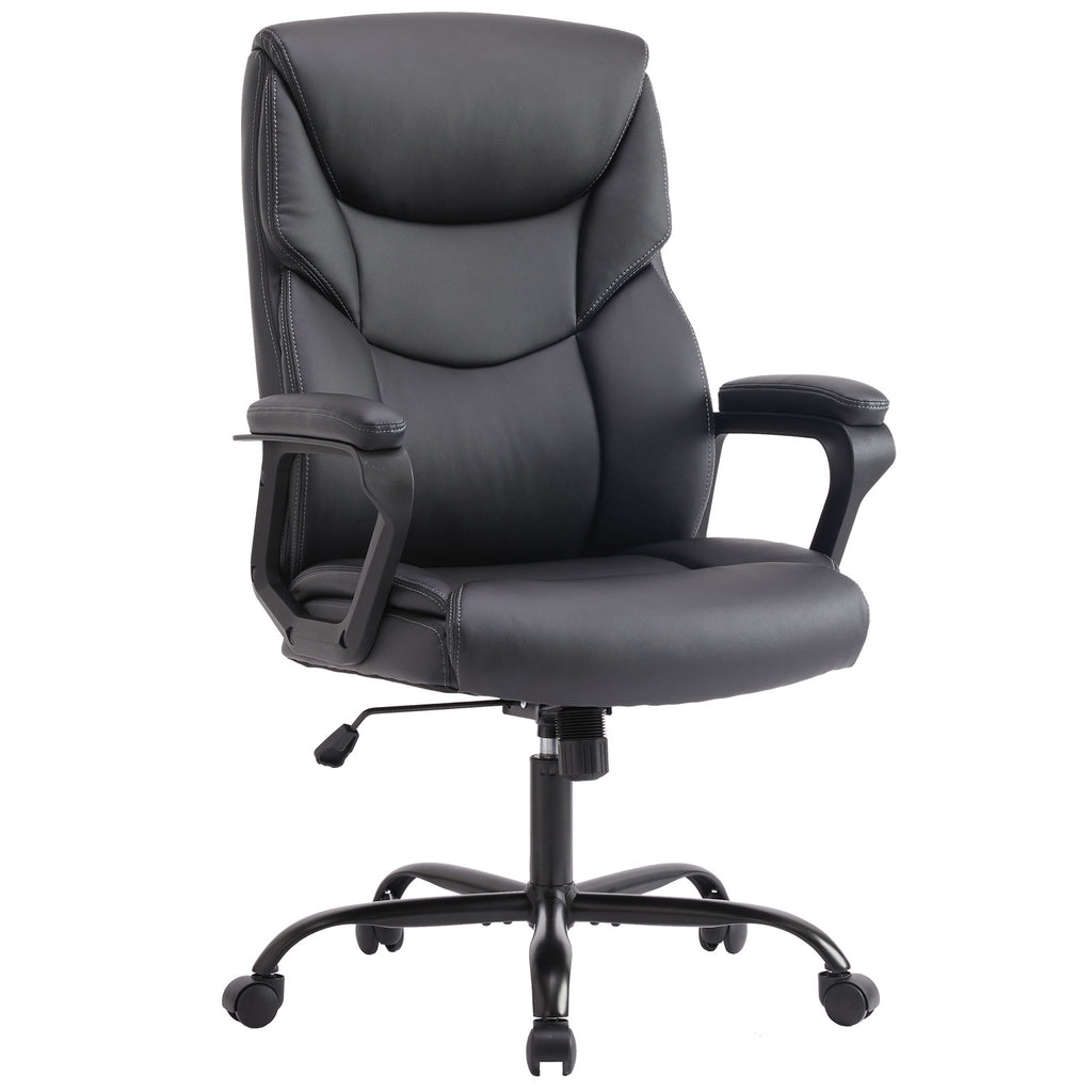 Leoglint Sweetcrispy Home Office Chair Ergonomic PU Leather Desk Chair with Armrests