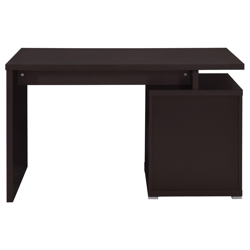 Leoglint Cappuccino 2-Drawer Reversible Office Desk