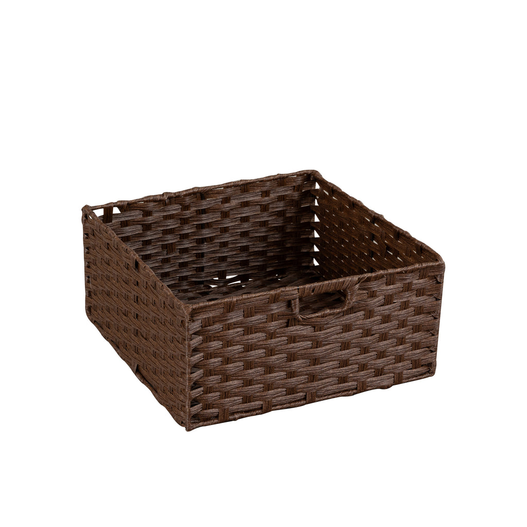 Leoglint Metal coffee table,desk,with a lifting table,and hidden storage space.There were two removable wicker baskets that could be placed in any space such as the living room,color:brown with fire wood grain