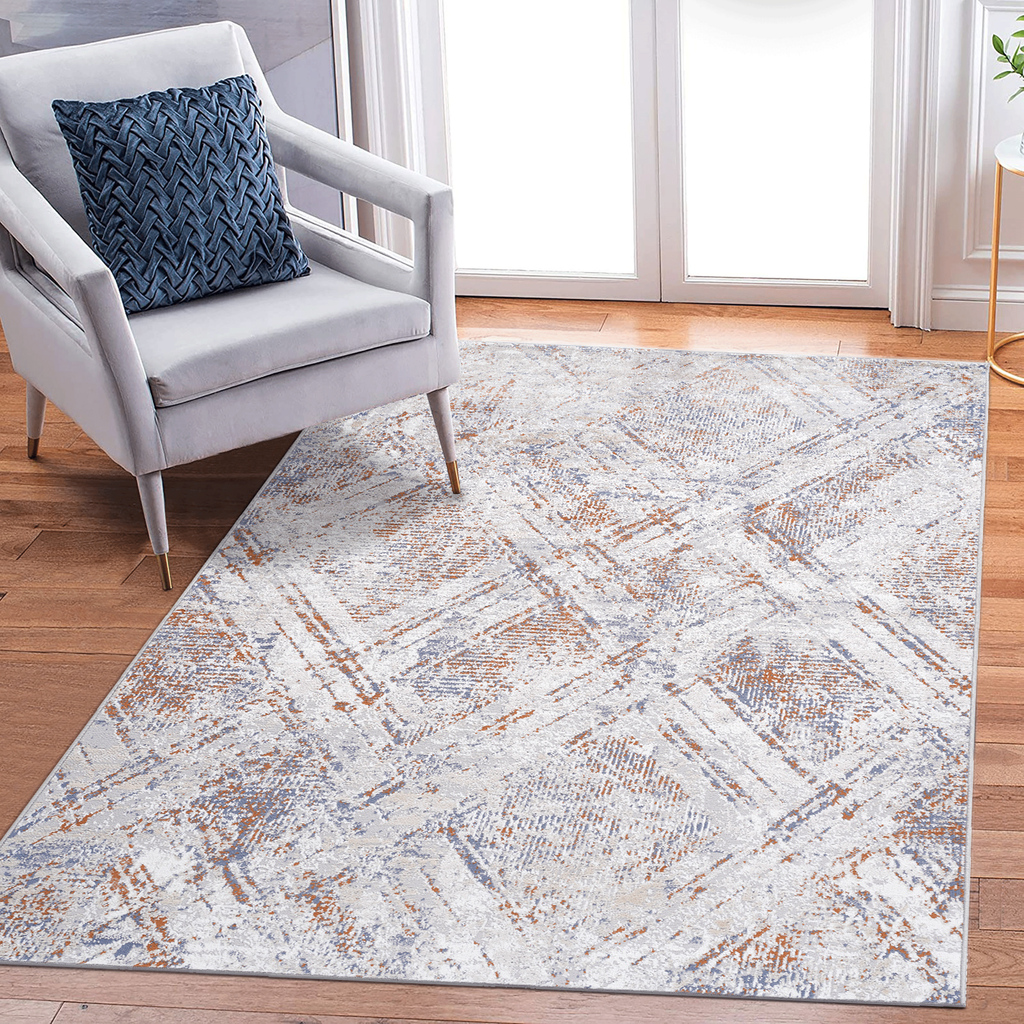 Leoglint 6X9 Beige /Geometric Non-Shedding Living Room Bedroom Dining Home Office Stylish and Stain Resistant Area Rug