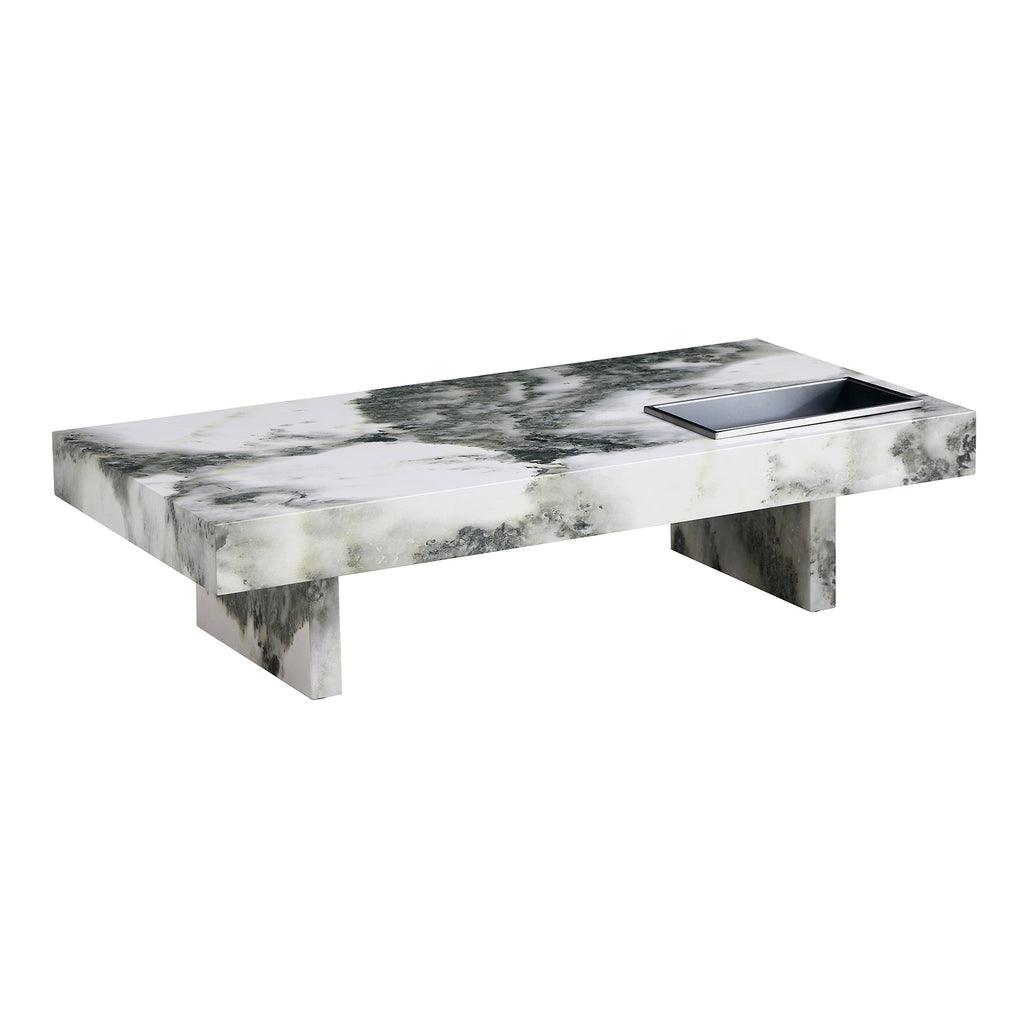 Leoglint A modern and practical coffee table with black and white patterns. Made of MDF material. The fusion of elegance and natural fashion 47.2"* 23.6"* 12 "