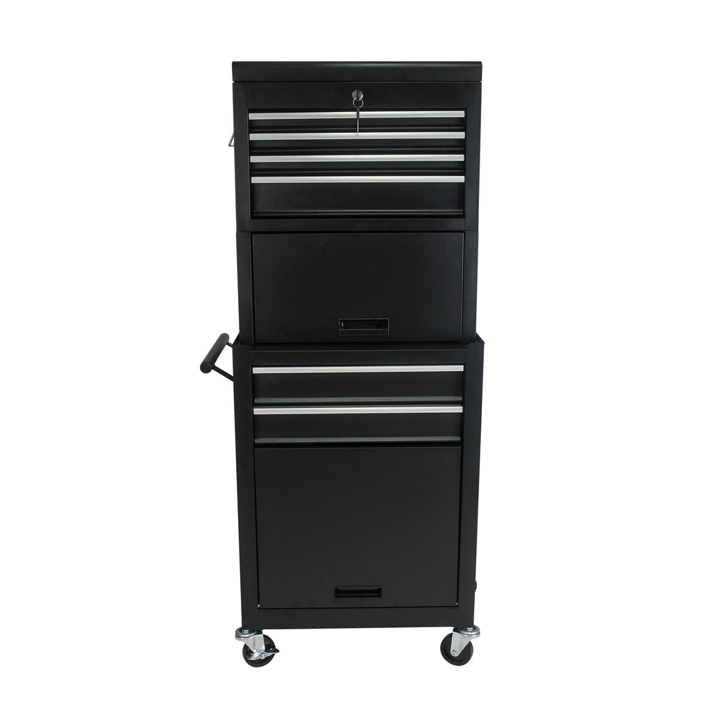 Leoglint High Capacity Rolling Tool Chest with Wheels and Drawers, 6-Drawer Tool Storage Cabinet--BLACK