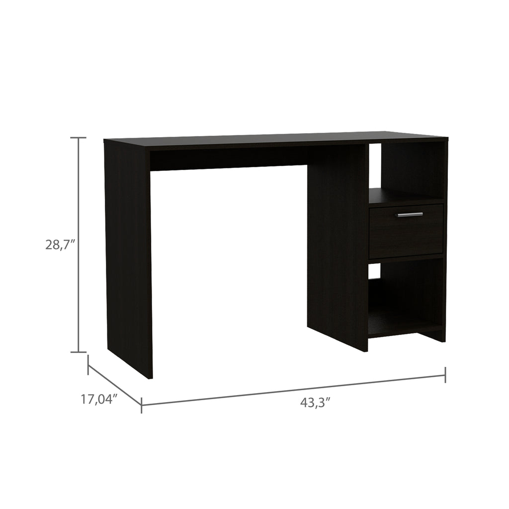 Leoglint Arlington Computer Office Desk with 2-Open Storage Shelves and Drawer with Handle