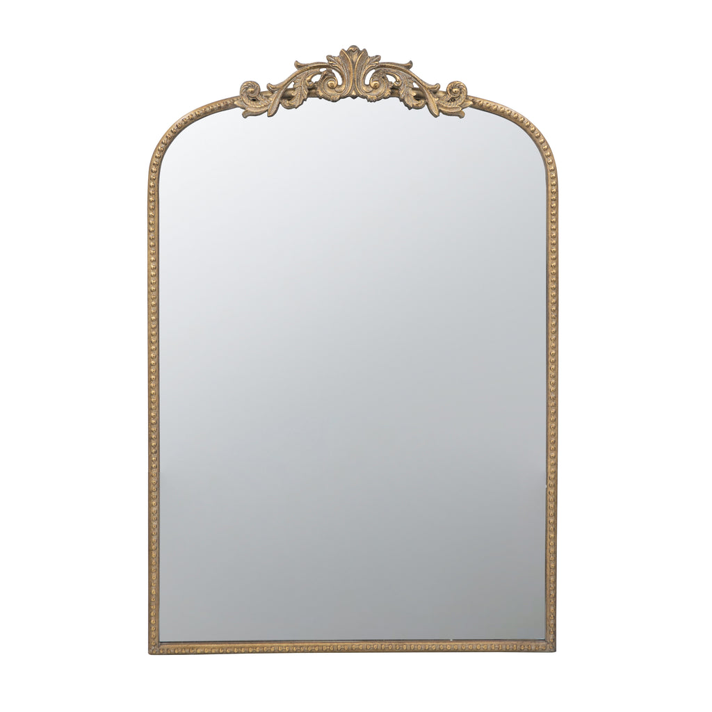 Leoglint 24" x 36" Gold Arch Mirror, Baroque Inspired Wall Decor for Bathroom Bedroom Living Room