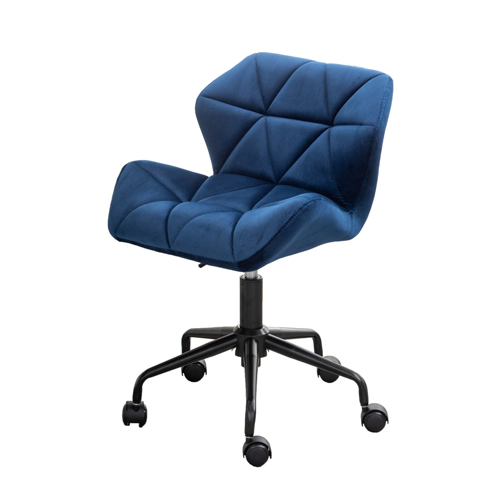 Leoglint Eldon Diamond Tufted Adjustable Swivel Office Chair, Blue