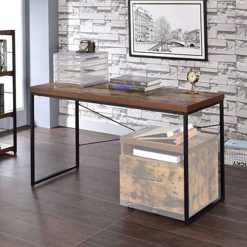 Leoglint ACME Bob Office Desk in Weathered Oak & Black 92396