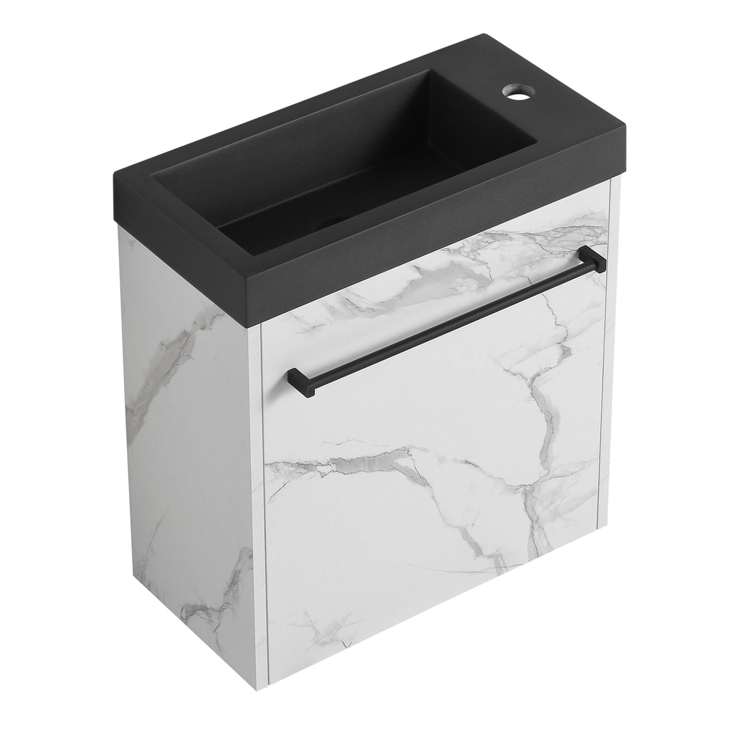 Leoglint 20'' Floating Wall-Mounted Bathroom Vanity with Resin Sink & Soft-Close Cabinet Door