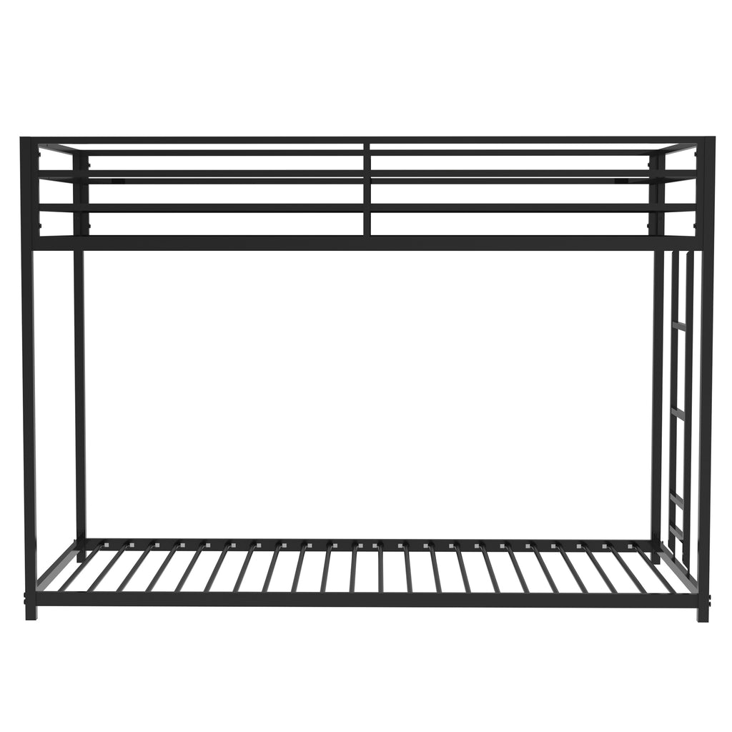 Leoglint Bed Frame Adam Twin over Twin Metal Bunk, Black