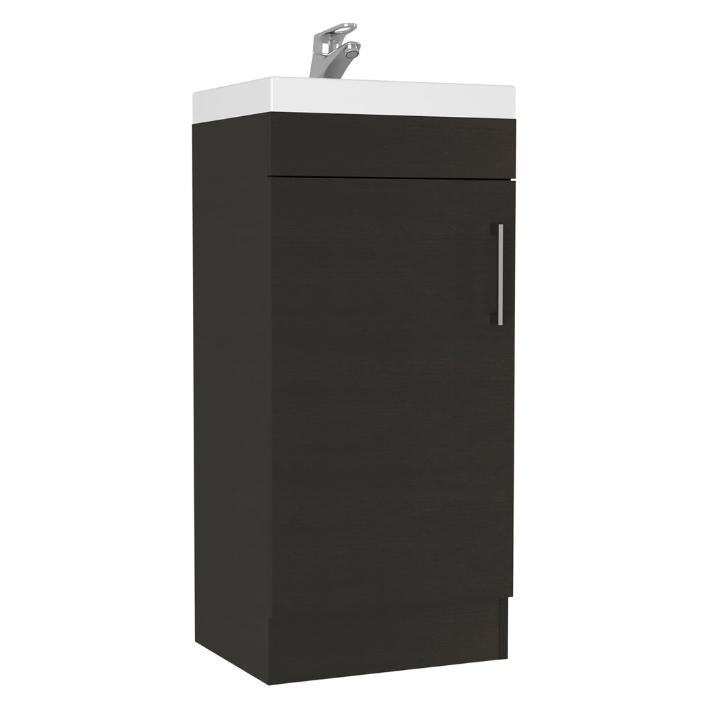 Leoglint Sevilla Bathroom Vanity, Single Door Cabinet, Black