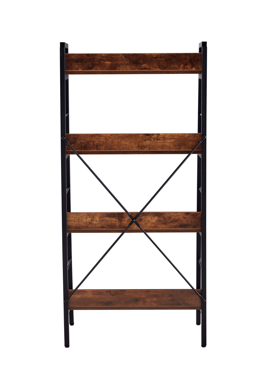 Leoglint DN 4 LAYER DISPLAY BOOKSHELF H LADDER SHELF STORAGE SHELVES RACK SHELF UNIT METAL FRAME, TIGGER, 1 pc per carton