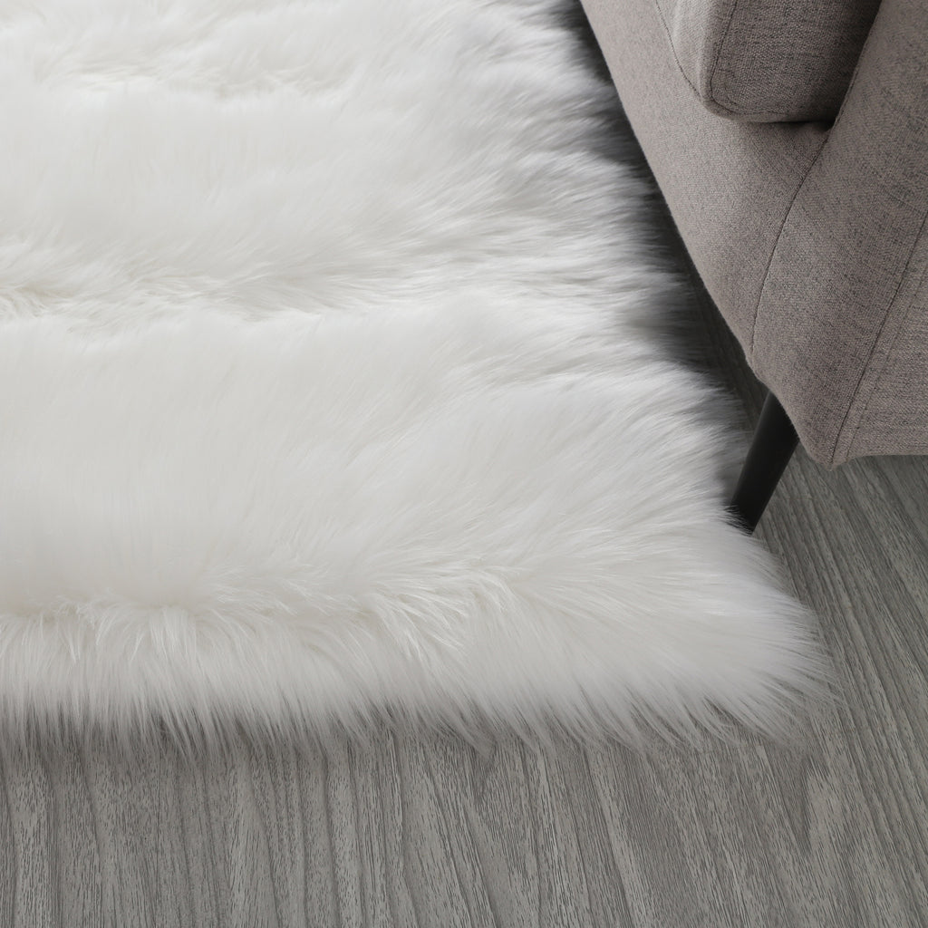 Leoglint "Cozy Collection" Ultra Soft Fluffy Faux Fur Sheepskin Area Rug