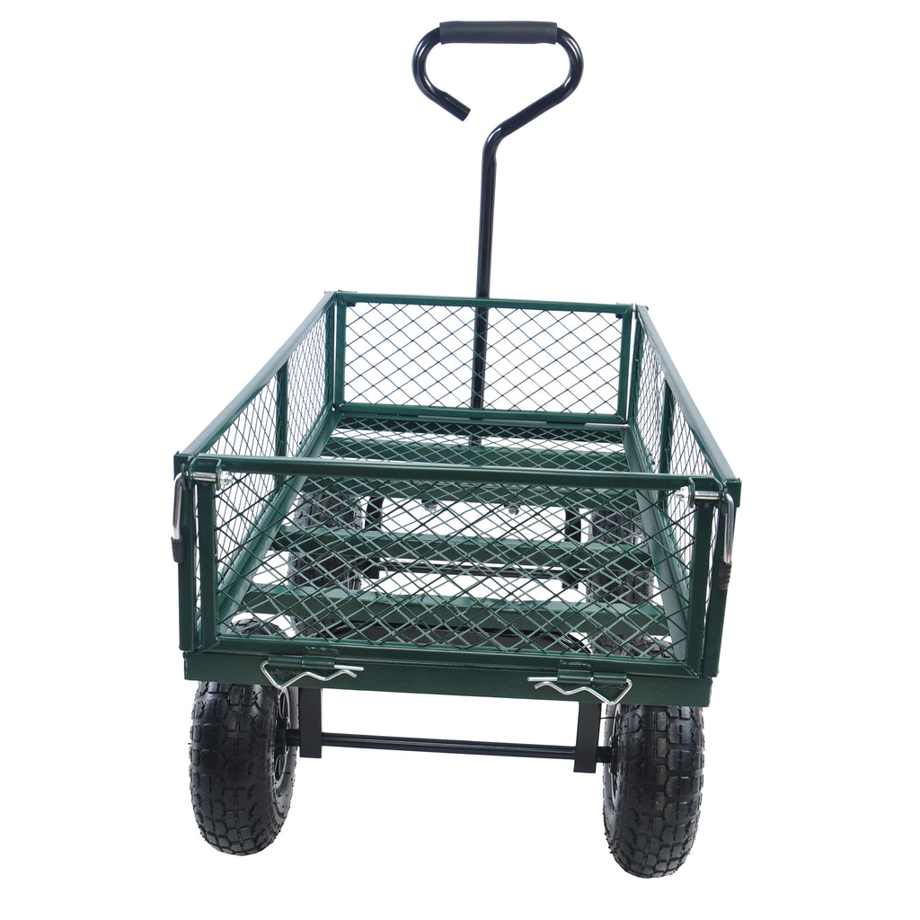 Leoglint Wagon Cart Garden cart trucks make it easier to transport firewood (green)