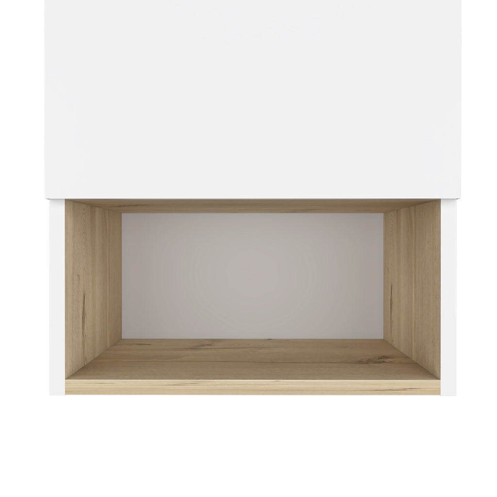 Leoglint Medicine Cabinet Porto, Two Internal Shelves, Light Oak / White Finish