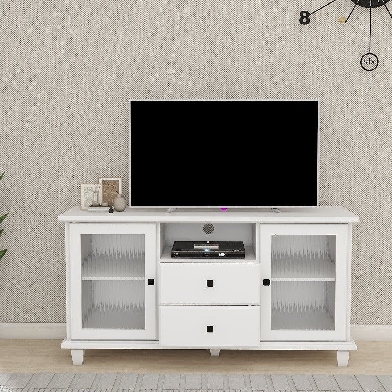 Leoglint Ultra white changhong glass TV Stand