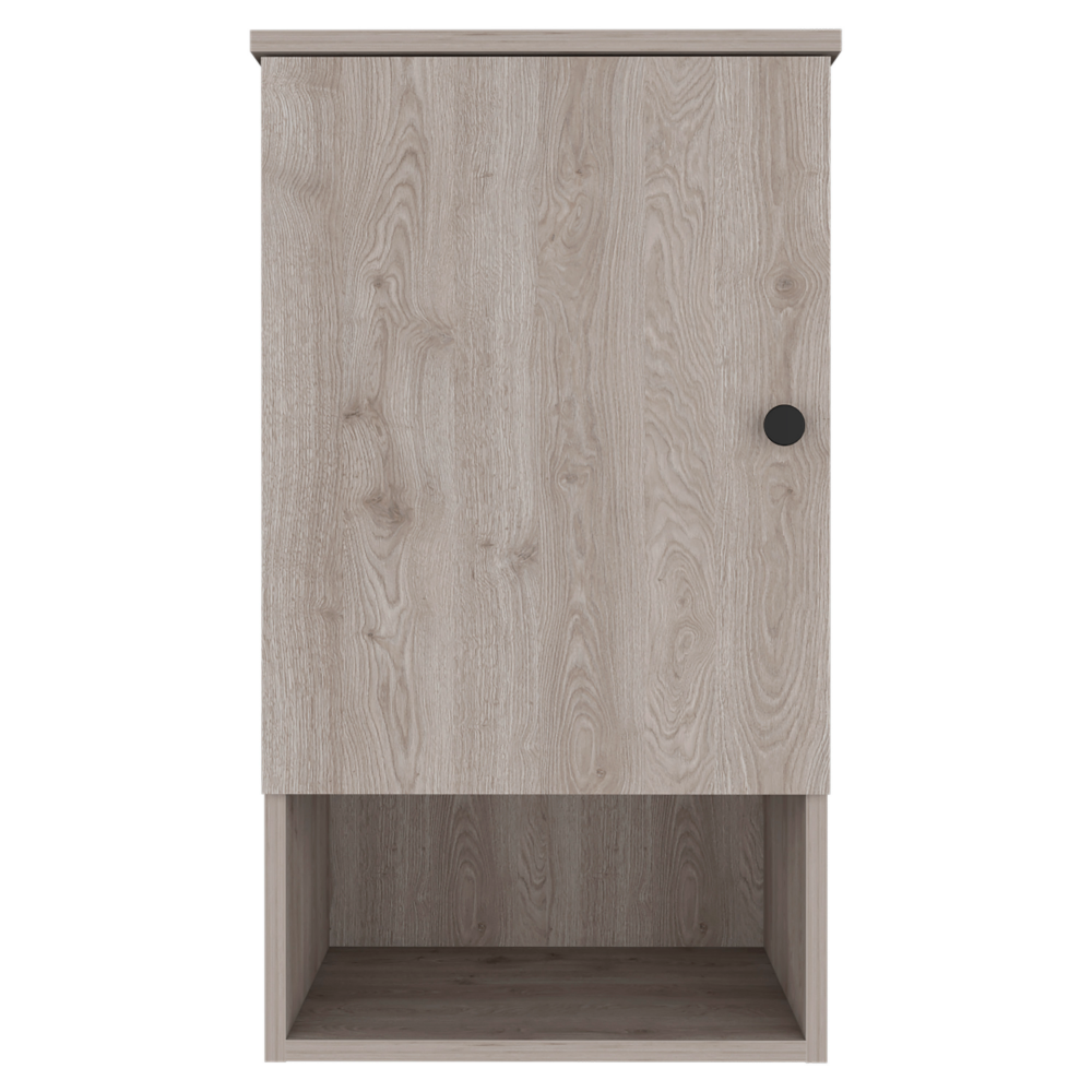 Leoglint Medicine 28H" Single Door Cabinet, One Shelf, Two Interior Shelves, Light Gray