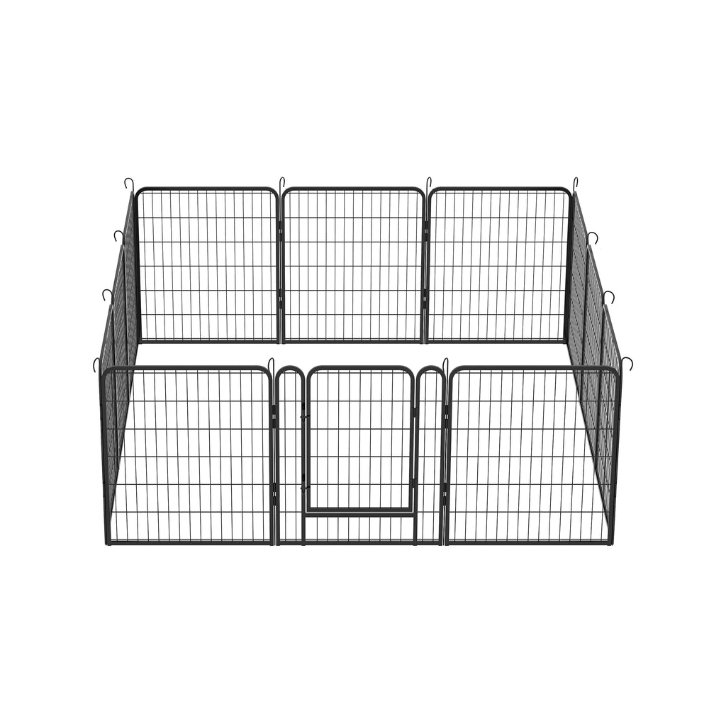 Leoglint 12 Panels Heavy Duty Metal Playpen with door,31.7"H Dog Fence Pet Exercise Pen for Outdoor