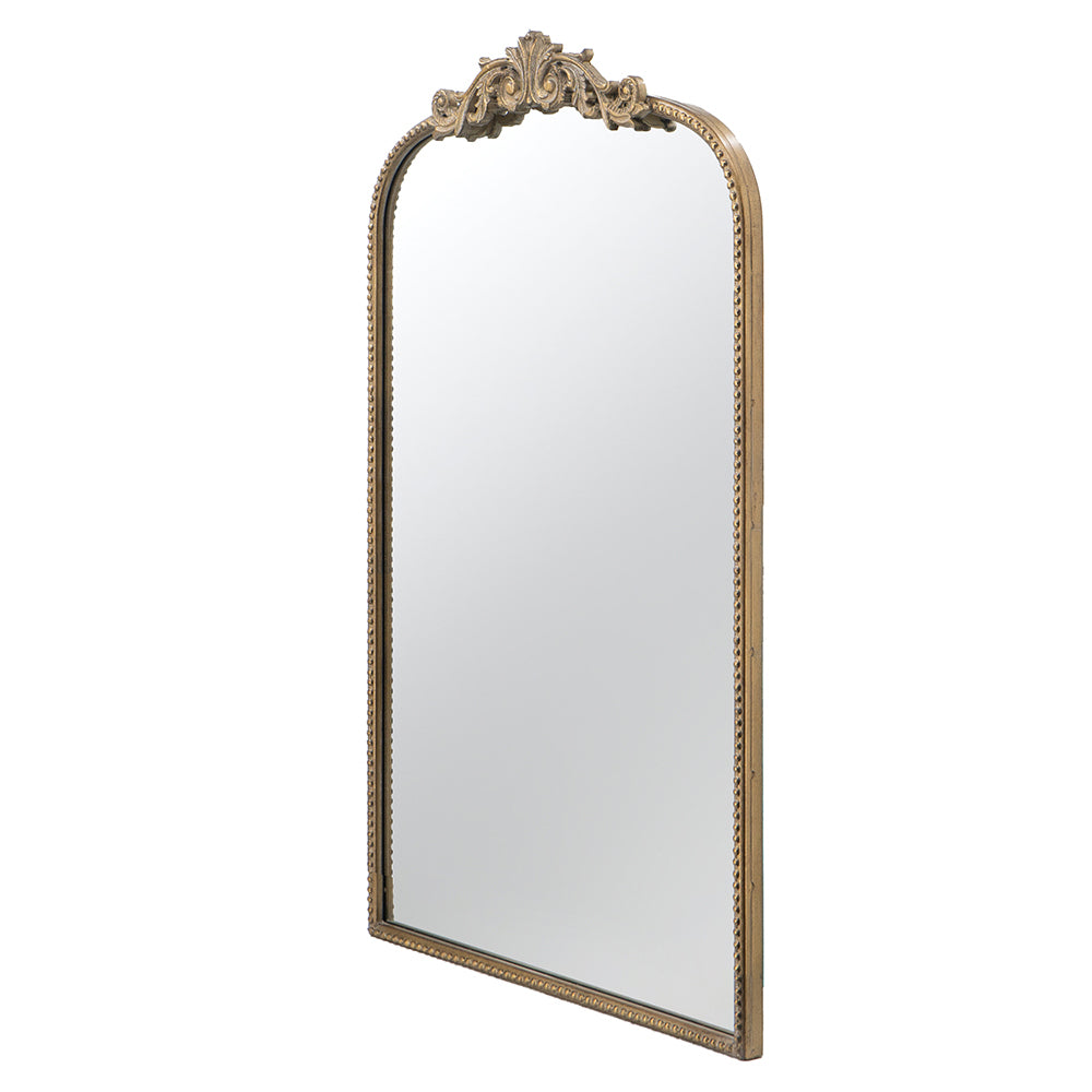 Leoglint 24" x 36" Gold Arch Mirror, Baroque Inspired Wall Decor for Bathroom Bedroom Living Room