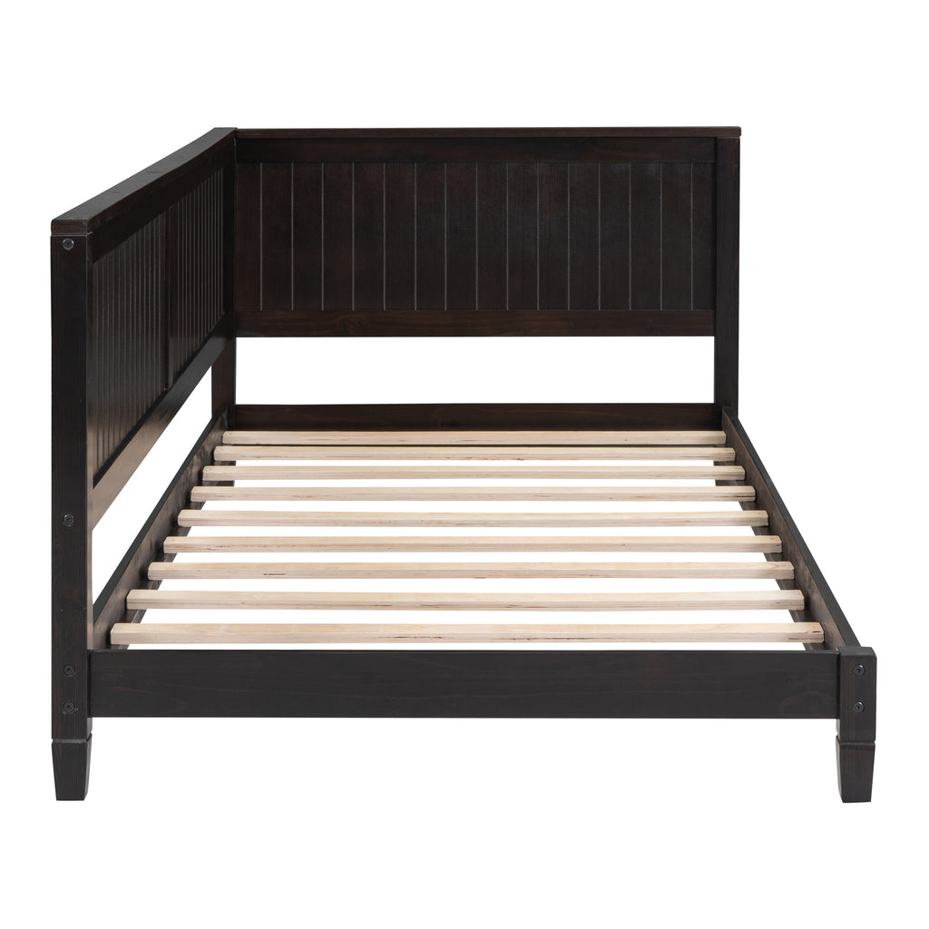 Leoglint Twin Size Wood Daybed/Sofa Bed Frame, Espresso