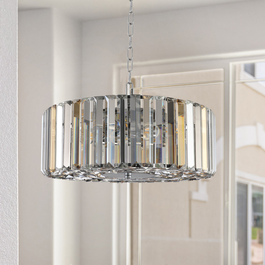 Leoglint Pendant Modern Crystal Chandelier for Living-Room Round Cristal Lamp Luxury Home Decor Light Fixture