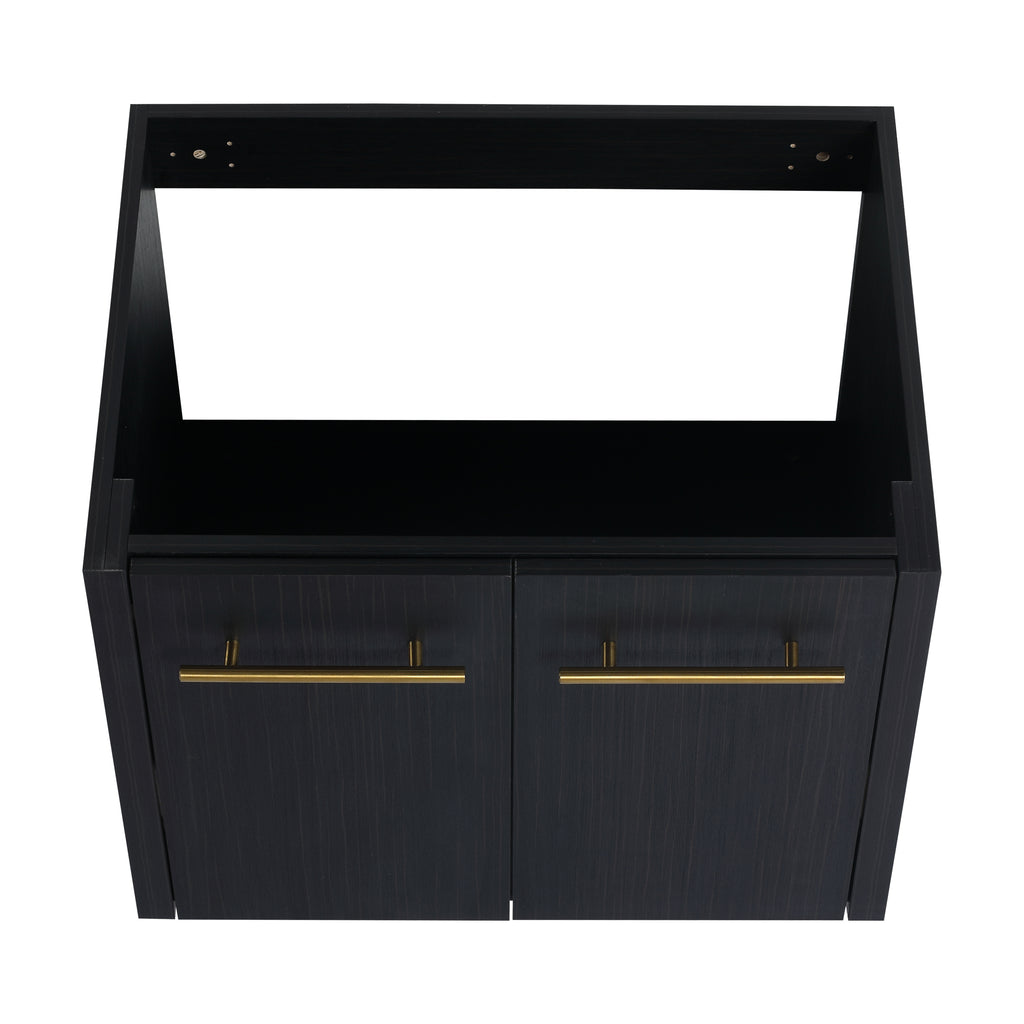 Leoglint 24 Inch Wall-mounted Bathroom Vanity (Only the Cabinet Body, No Top Sink)-BVB09124BCT