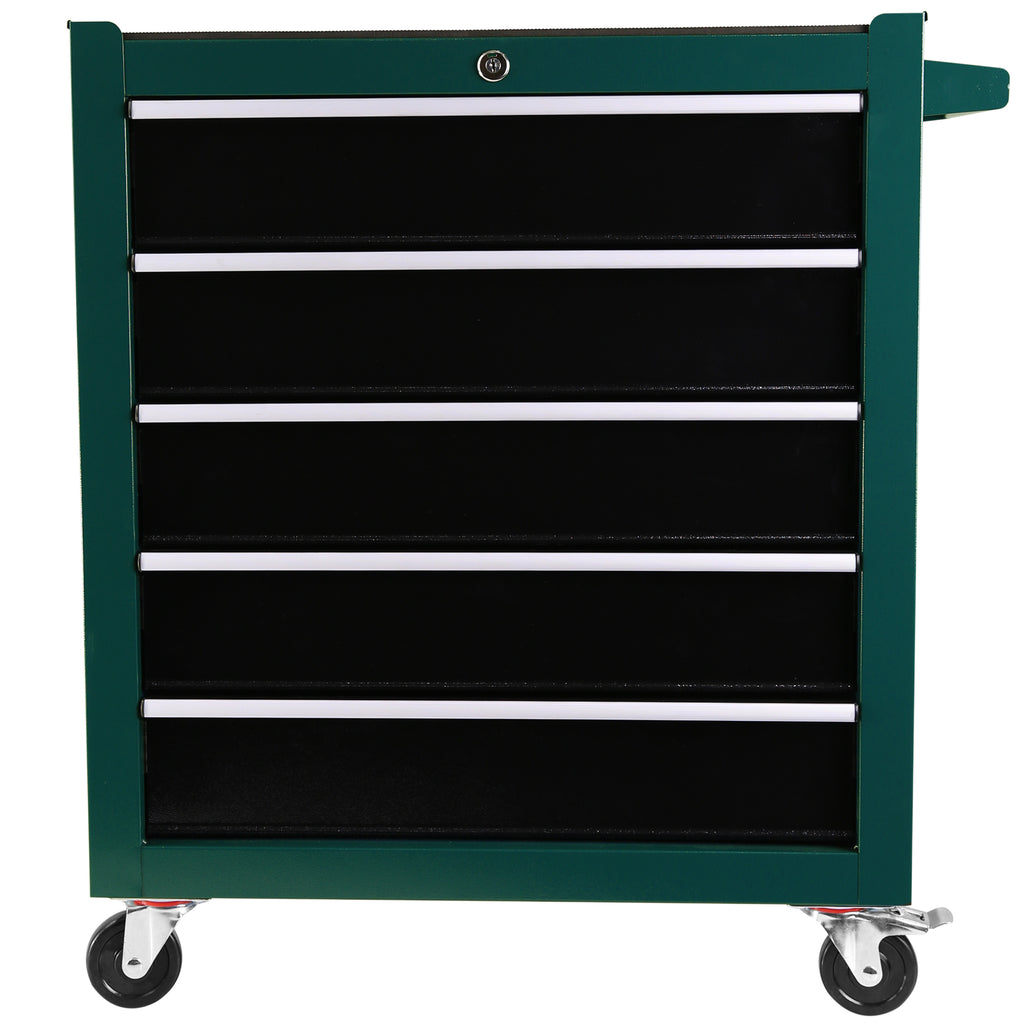 Leoglint 5-Drawers Rolling Tool Chest,Tool Cabinet on Wheels with Keyed Locking System and Drawer Liners,Tool Chest with Link Buckle and can be Combined to Large Cabinet Set,for Warehouse,Garage