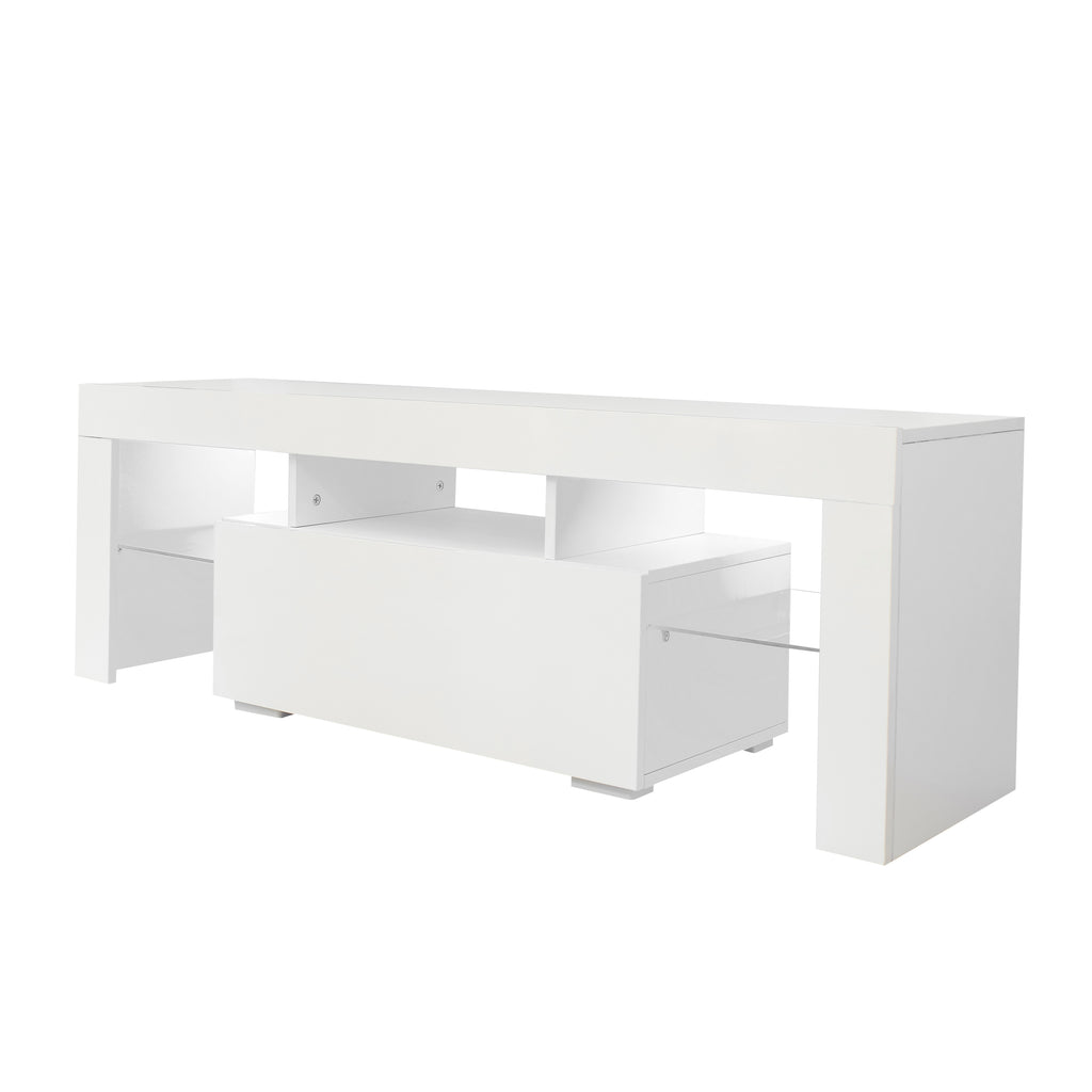 Leoglint Entertainment TV Stand, Large TV Stand TV Base Stand with LED Light TV Cabinet.