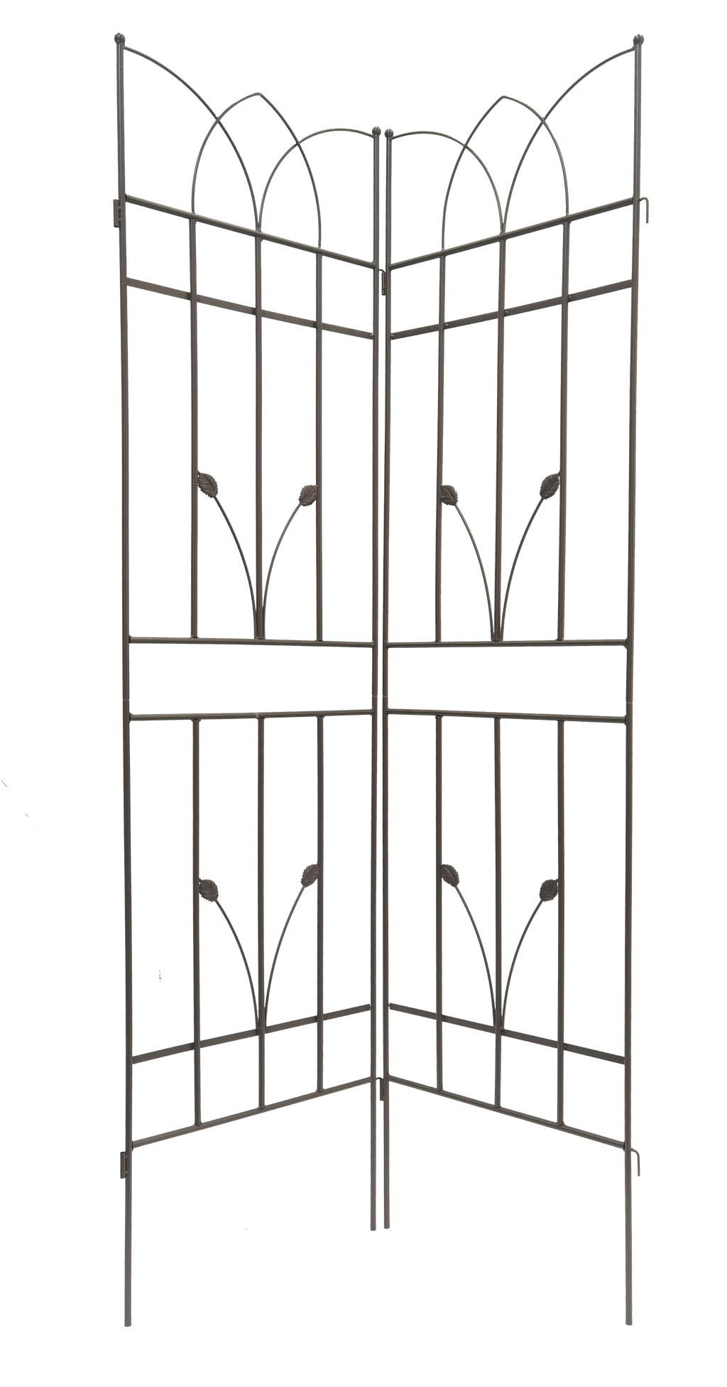 Leoglint 2 Pack Metal Garden Trellis 71" x 17.7" Rustproof Trellis for Climbing Plants Outdoor Flower Support Brown