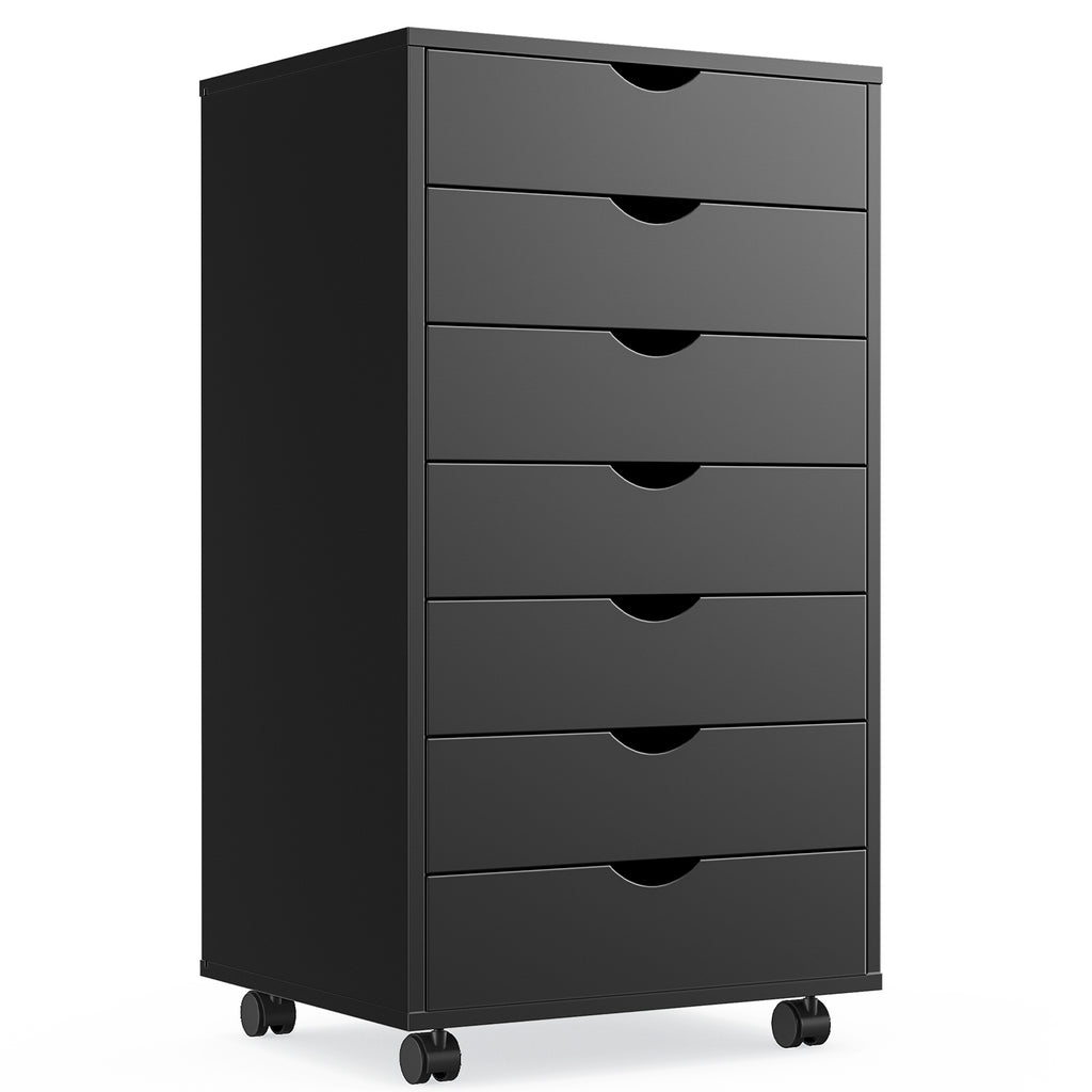 Leoglint Sweetcrispy 7 - Storage Cabinets with Wheels Dressers Wood Dresser Cabinet Mobile Organizer Drawers for Office