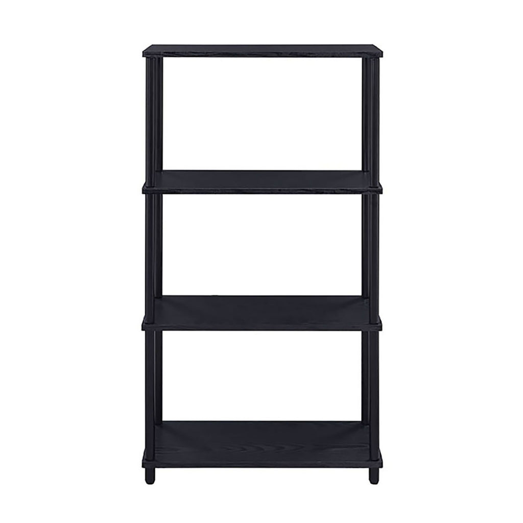 Leoglint Black Bookshelf with 4 Shelf