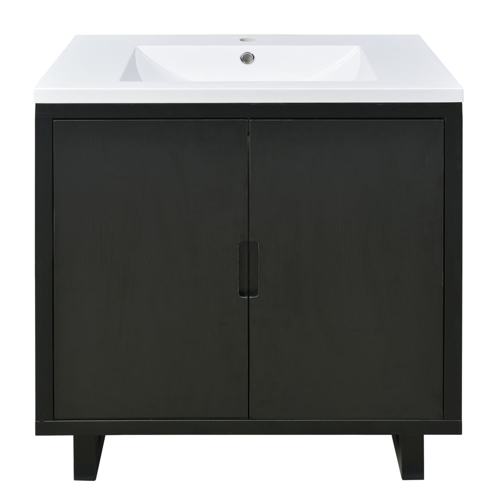 Leoglint 30" Bathroom vanity Set with Sink, Combo Cabinet, Bathroom Storage Cabinet, Solid Wood Frame