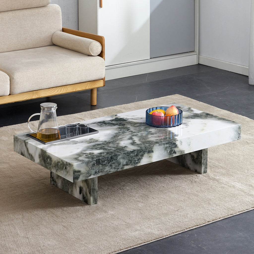 Leoglint A modern and practical coffee table with black and white patterns. Made of MDF material. The fusion of elegance and natural fashion 47.2"* 23.6"* 12 "