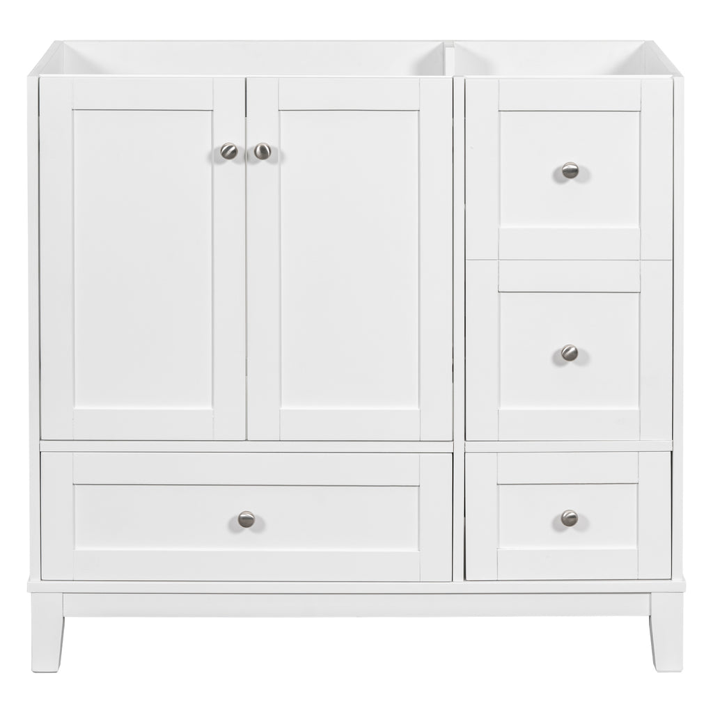 Leoglint [Cabinet Only] 36" Bathroom vanity, white(Sink not included)