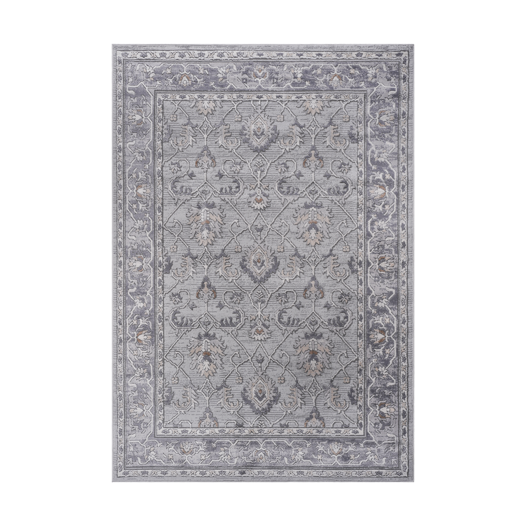 Leoglint 5X7 Ivory/Grey/Oriental Non-Shedding Living Room Bedroom Dining Home Office Stylish and Stain Resistant Area Rug