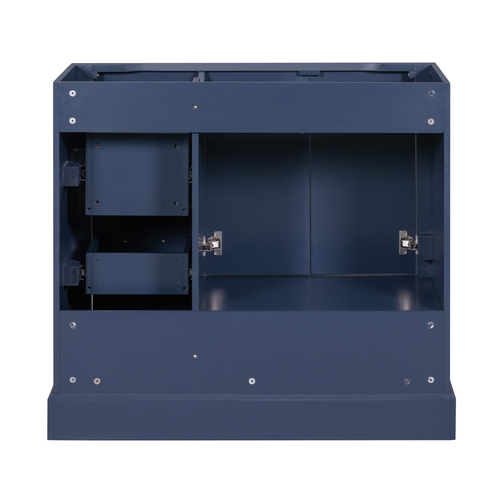 Leoglint [Cabinet Only] 36" Blue Traditional Bathroom Vanity(Sink not included)