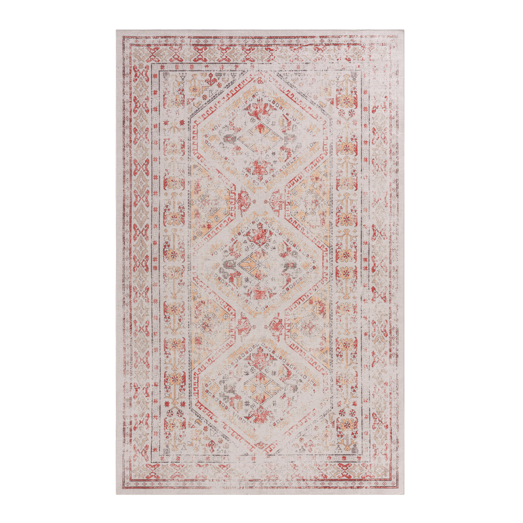 Leoglint Naar 3x5 Area Rug - Beige Area Rugs - Kid & Pet Friendly Washable Rugs 3x5 - Non Shedding 3x5 Area Rugs - Foldable 3 x 5 Area Rug Washable Non Slip - Eco-Friendly 3x5 Rugs with Low-Pile (Beige, 3'x5')