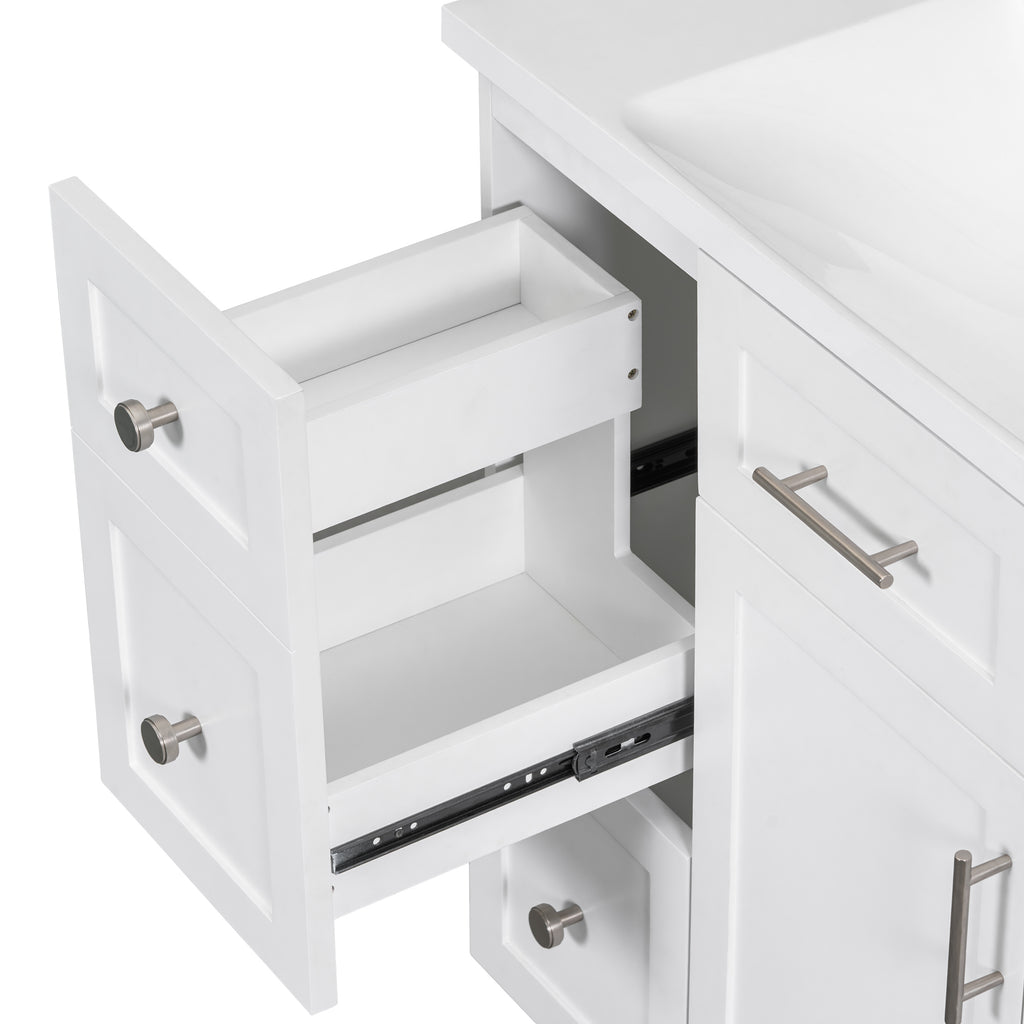 Leoglint [Cabinet Only] 36" White Bathroom Vanity(Sink not included)