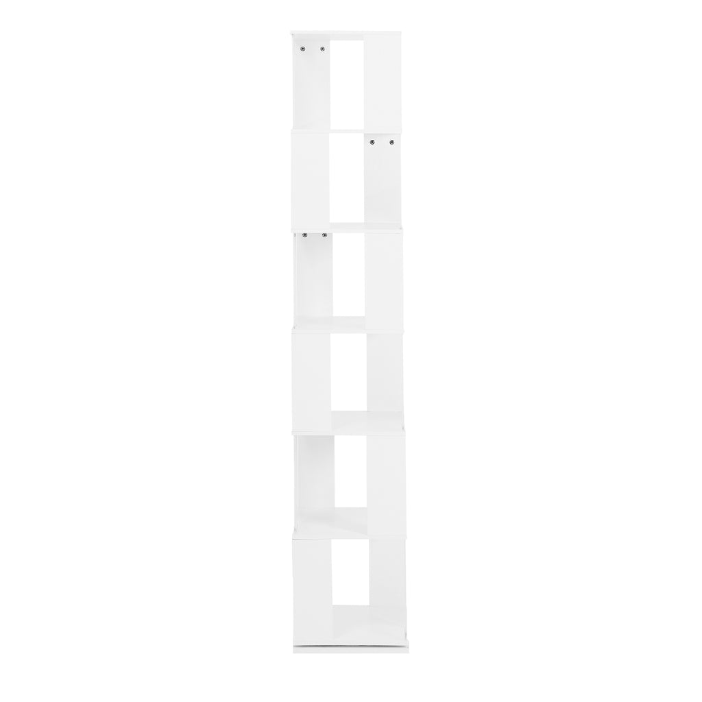 Leoglint 6 tier Rotating Bookshelf, Floor Rack Simple Bookcase  with Acrylic plate Student Multi-Function Creative Bookshelf for Living Room